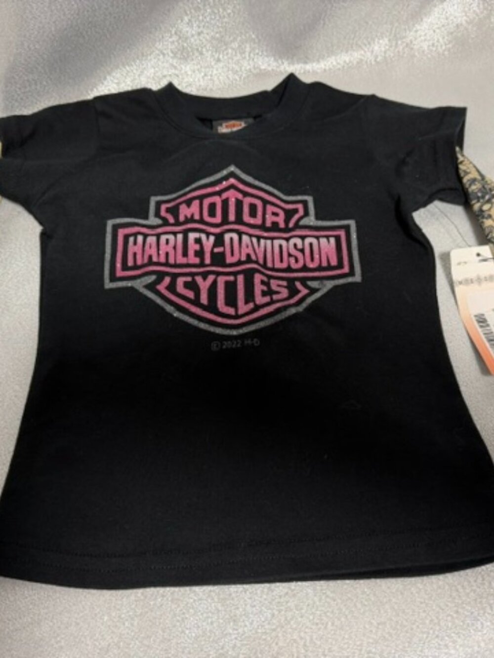 HARLEY DAVIDSON GIRLS TEE WITH TATTOO SLEEVES SIZE 3T NWT